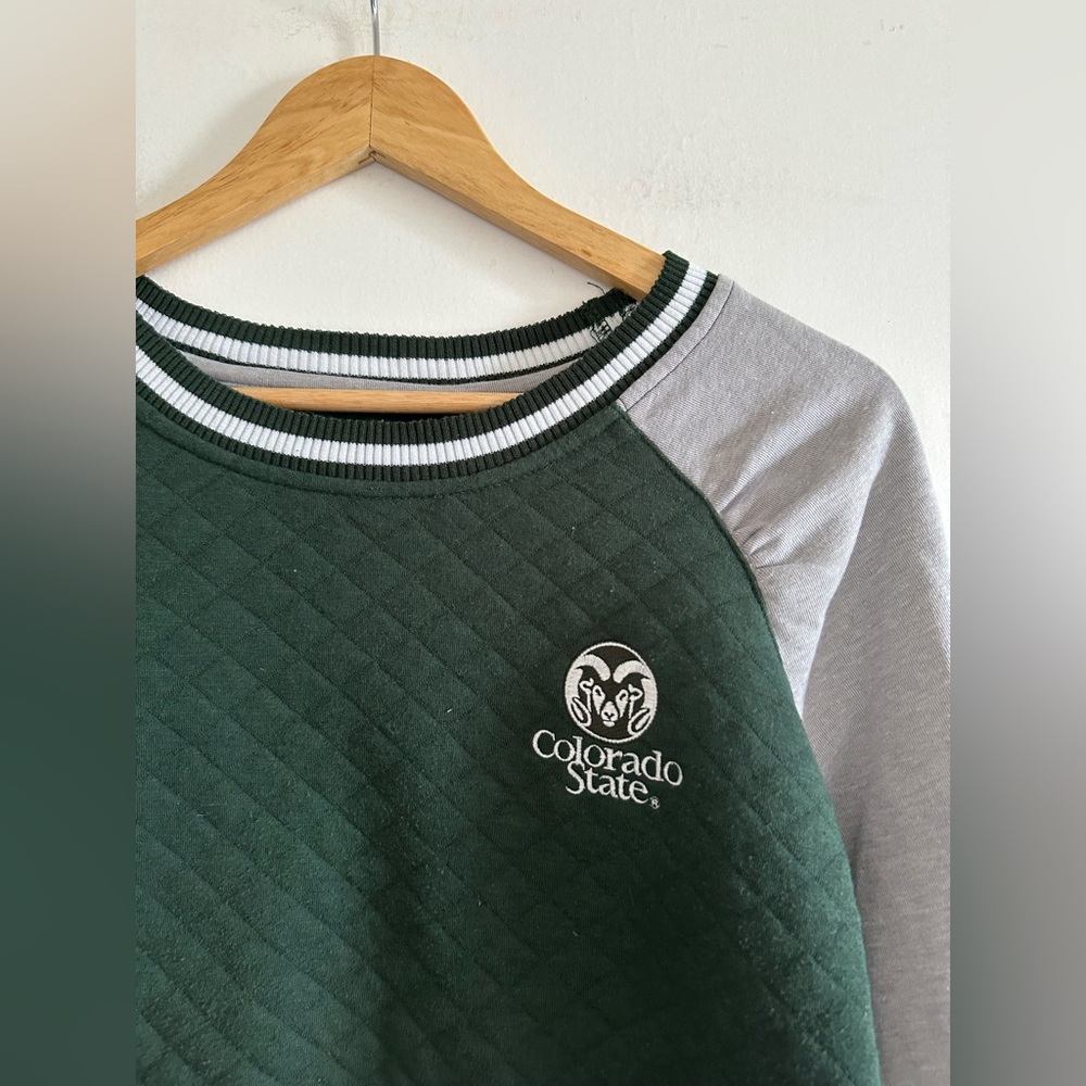 Antigua Colorado State University Rams Green Pullover Sweater size Large EUC - Picture 4 of 7